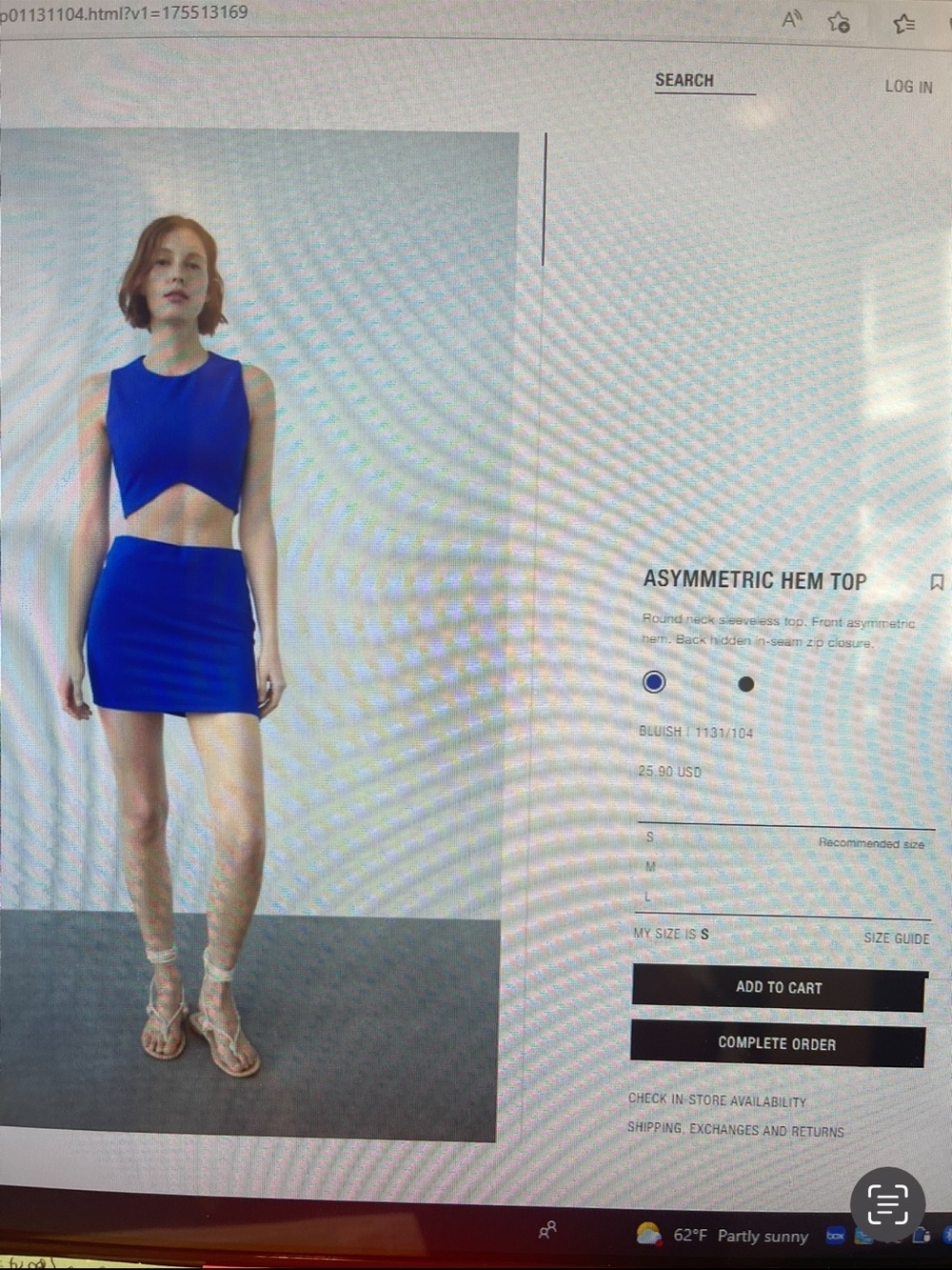 Zara Blue Asymmetric Hem Mini Dress
